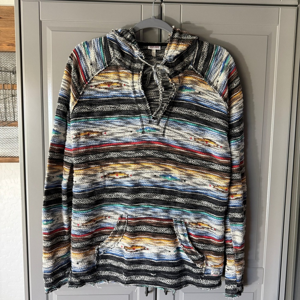 Ron Jon‎ Surf Shop Unisex Retro Baja Print Pullover Hoodie Sweatshirt, Multi,M